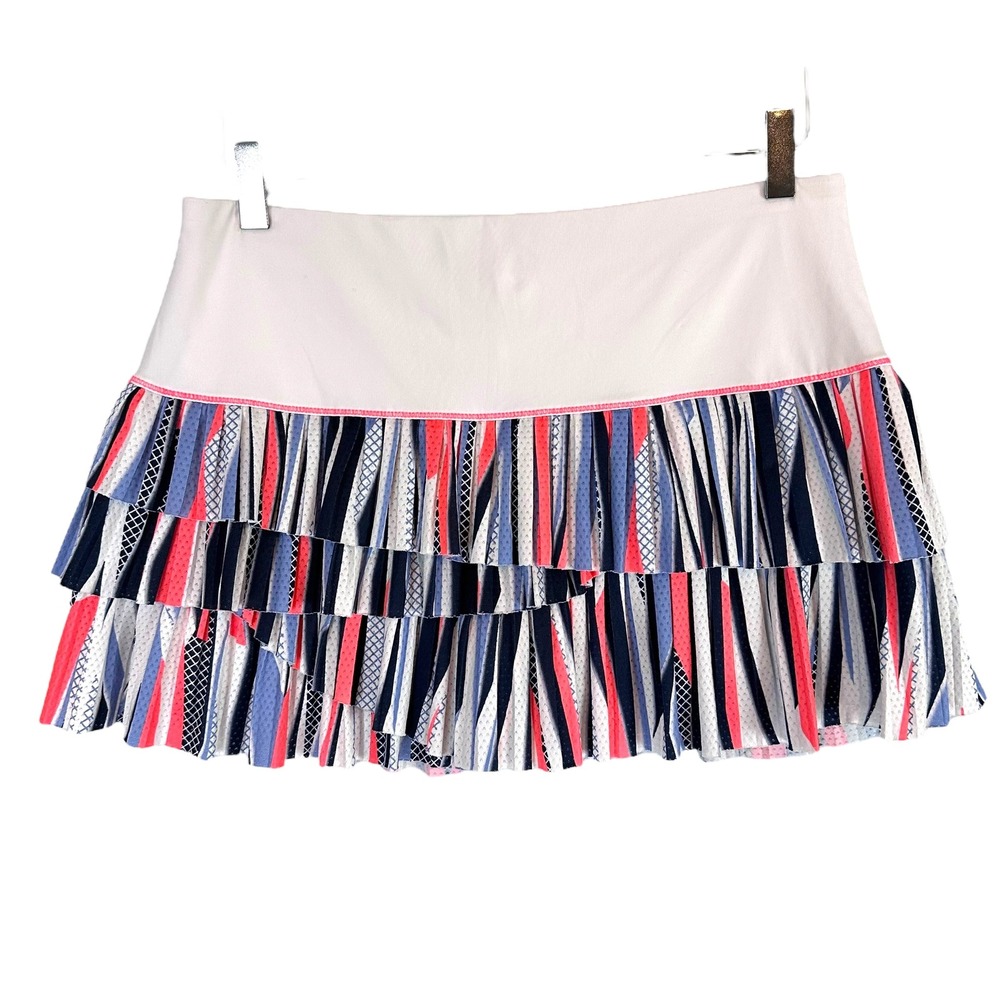 Lucky In Love Ruffle Pleated Tennis Skort L 12 Pink Golf‎ Athletic Pickleball - Picture 8 of 8